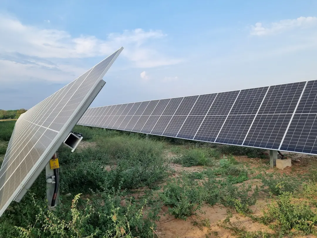 Minigranja de paneles solares